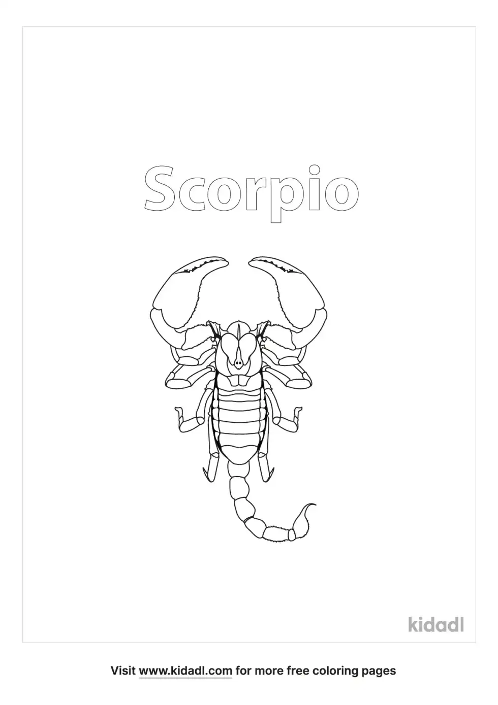 Scorpio Coloring Page