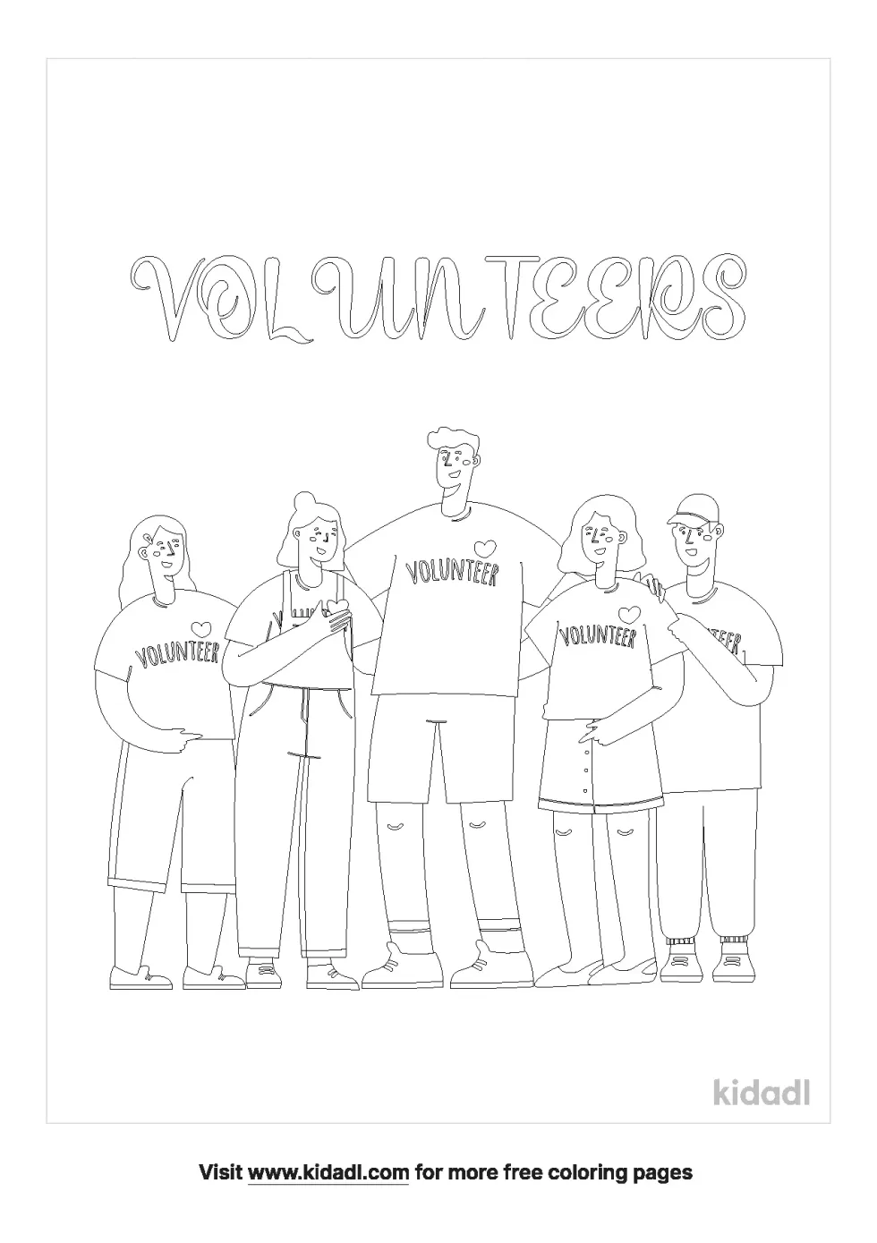 Volunteers Coloring Page