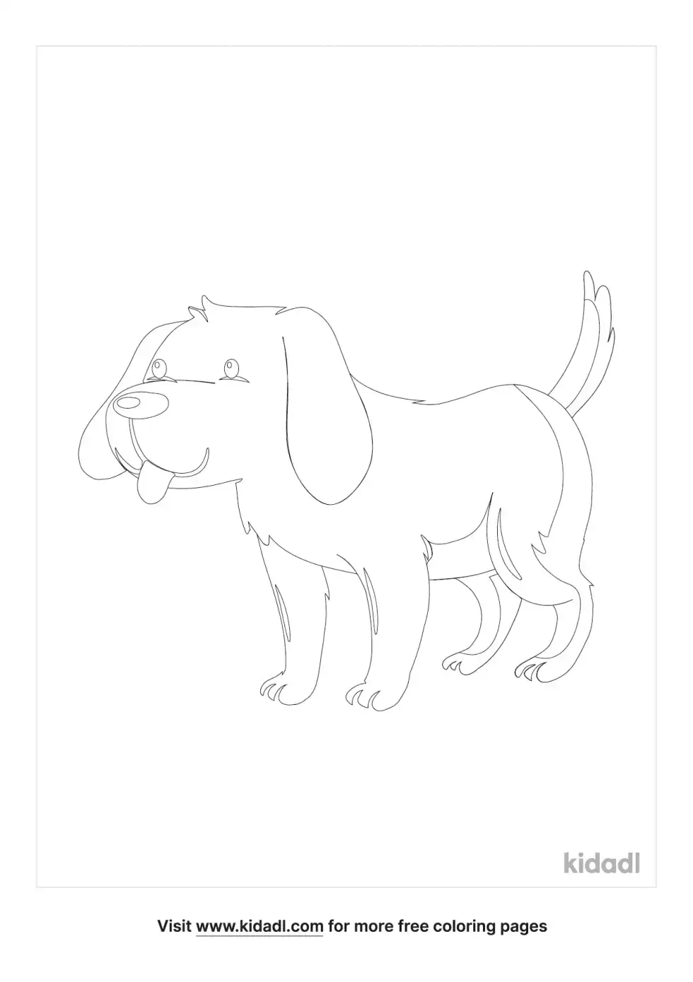 Floppy Ear Puppy Coloring Page