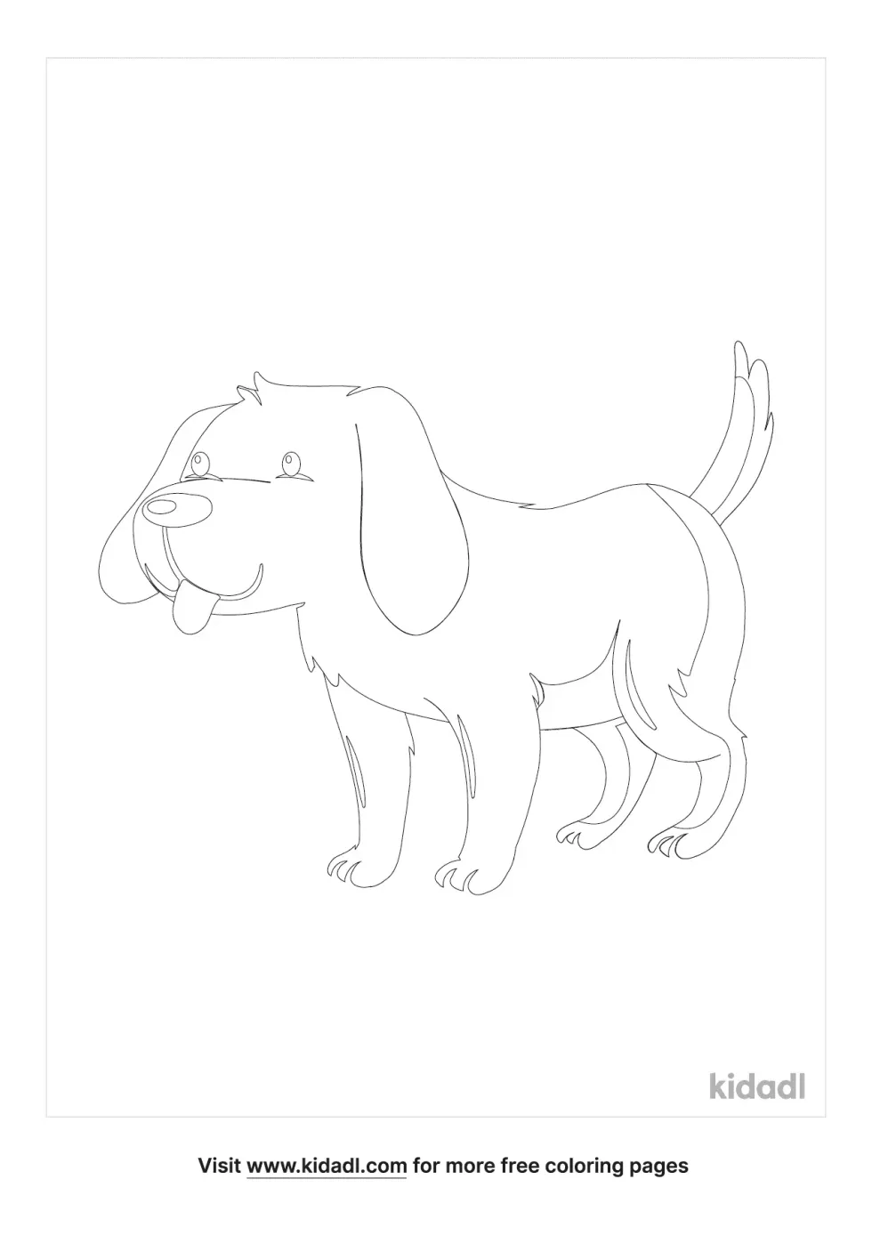 Floppy Ear Puppy Coloring Page