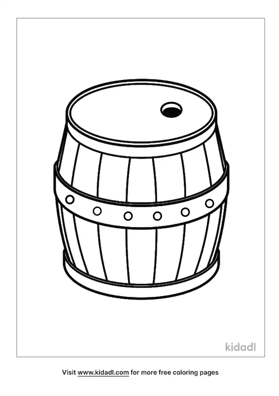 Keg Coloring Page