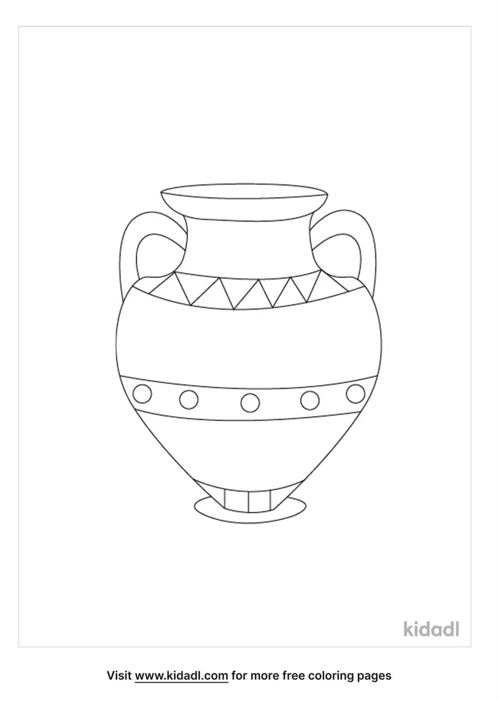 Ancient Greek Pottery Coloring Page