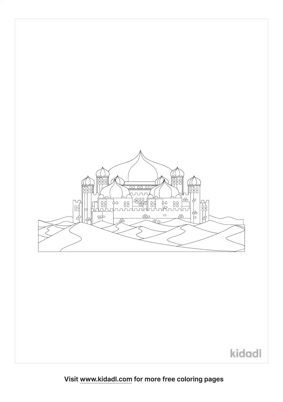 Desert Palace Coloring Page