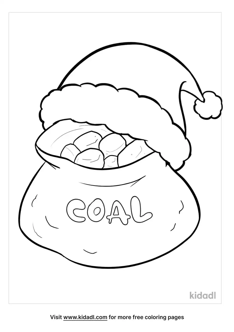 Coal For Christmas Coloring Page
