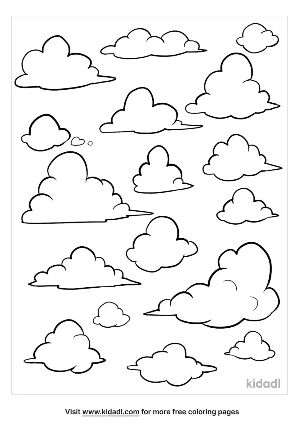 Cloudscape Coloring Page