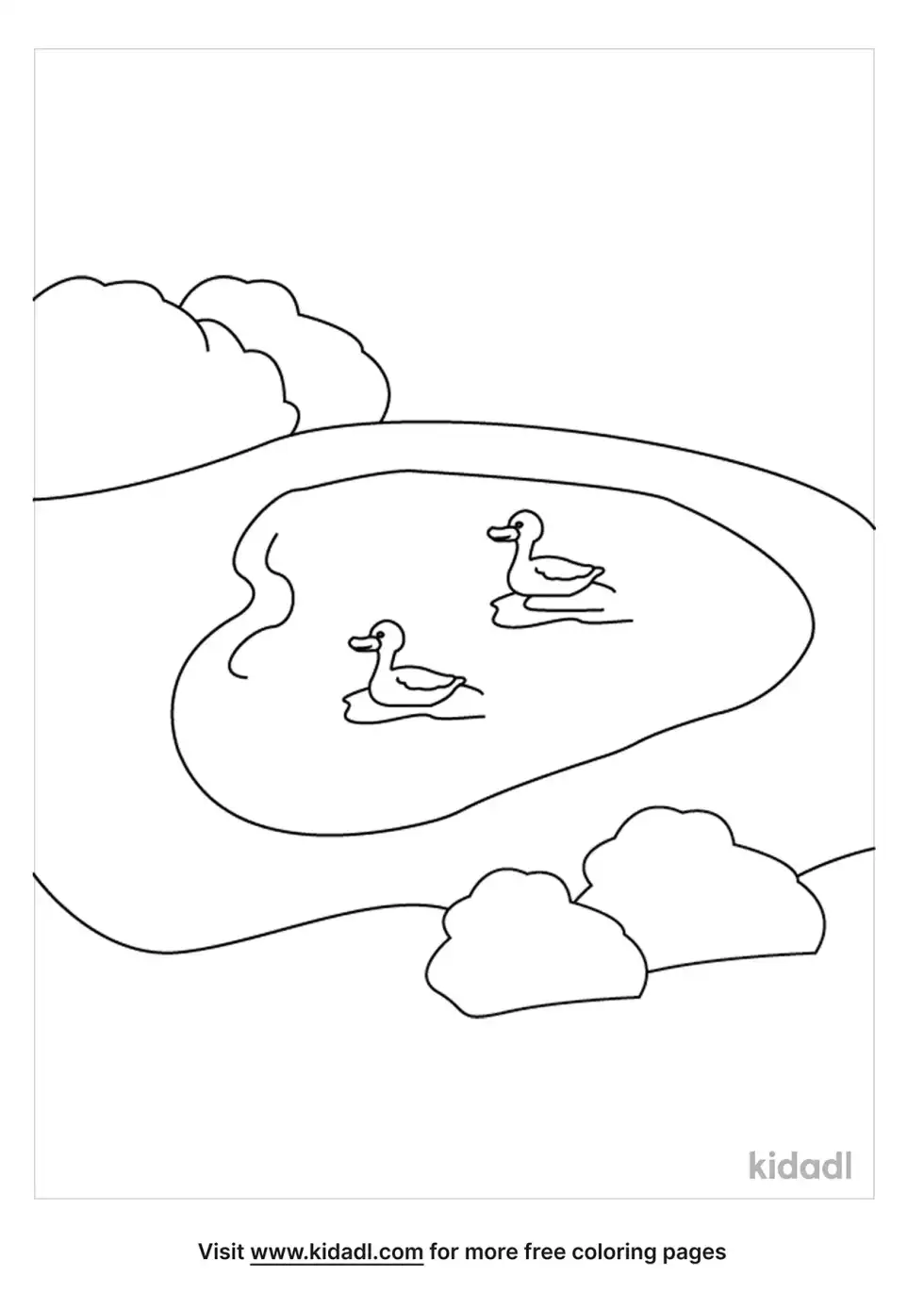 Down By The Pond Coloring Page