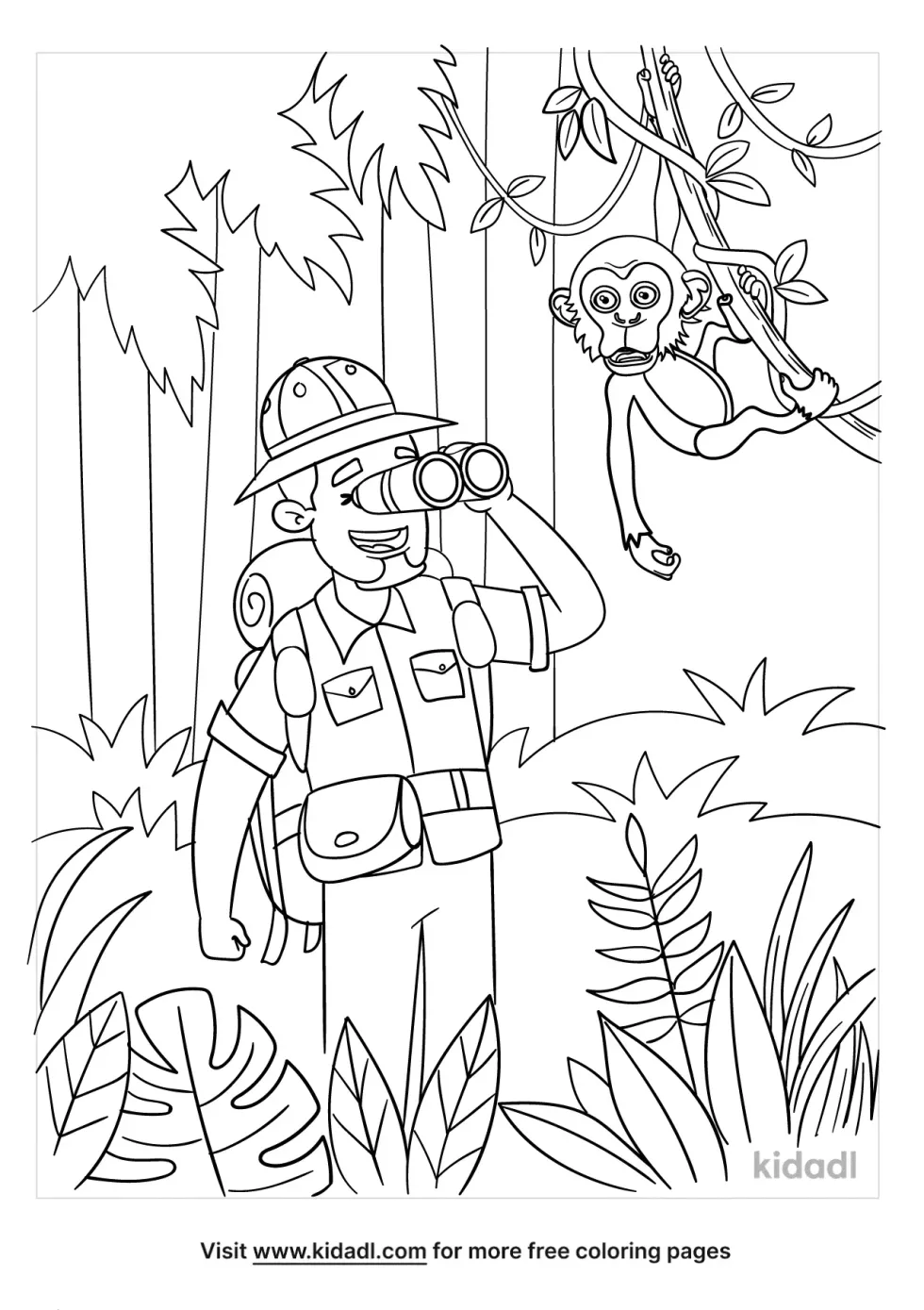Explorers And Adventurers Coloring Page
