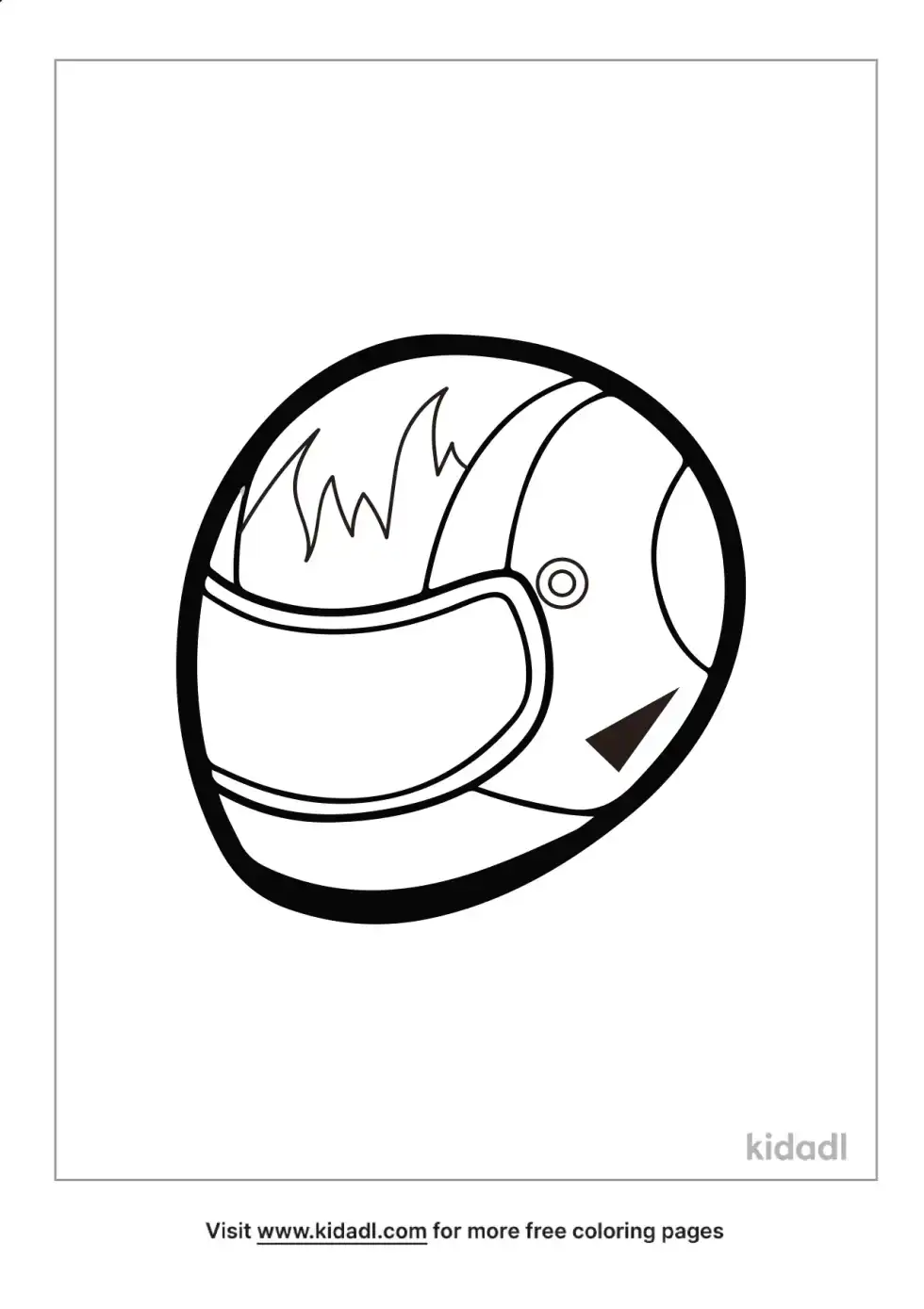 Racing Helmet Coloring Page