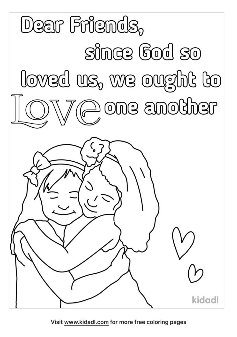 We Should Love One Another Coloring Page