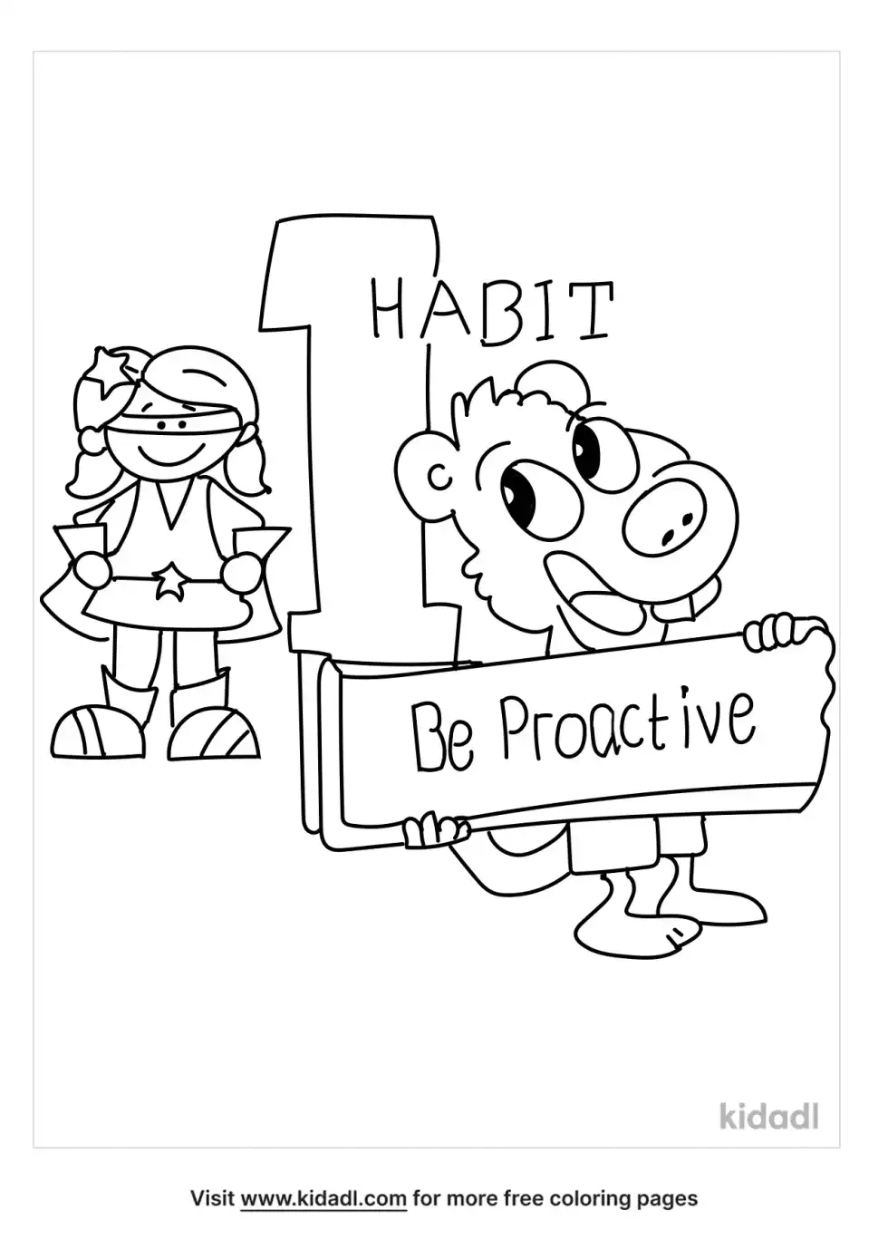 Proactive 7 Habit Hero Coloring Page