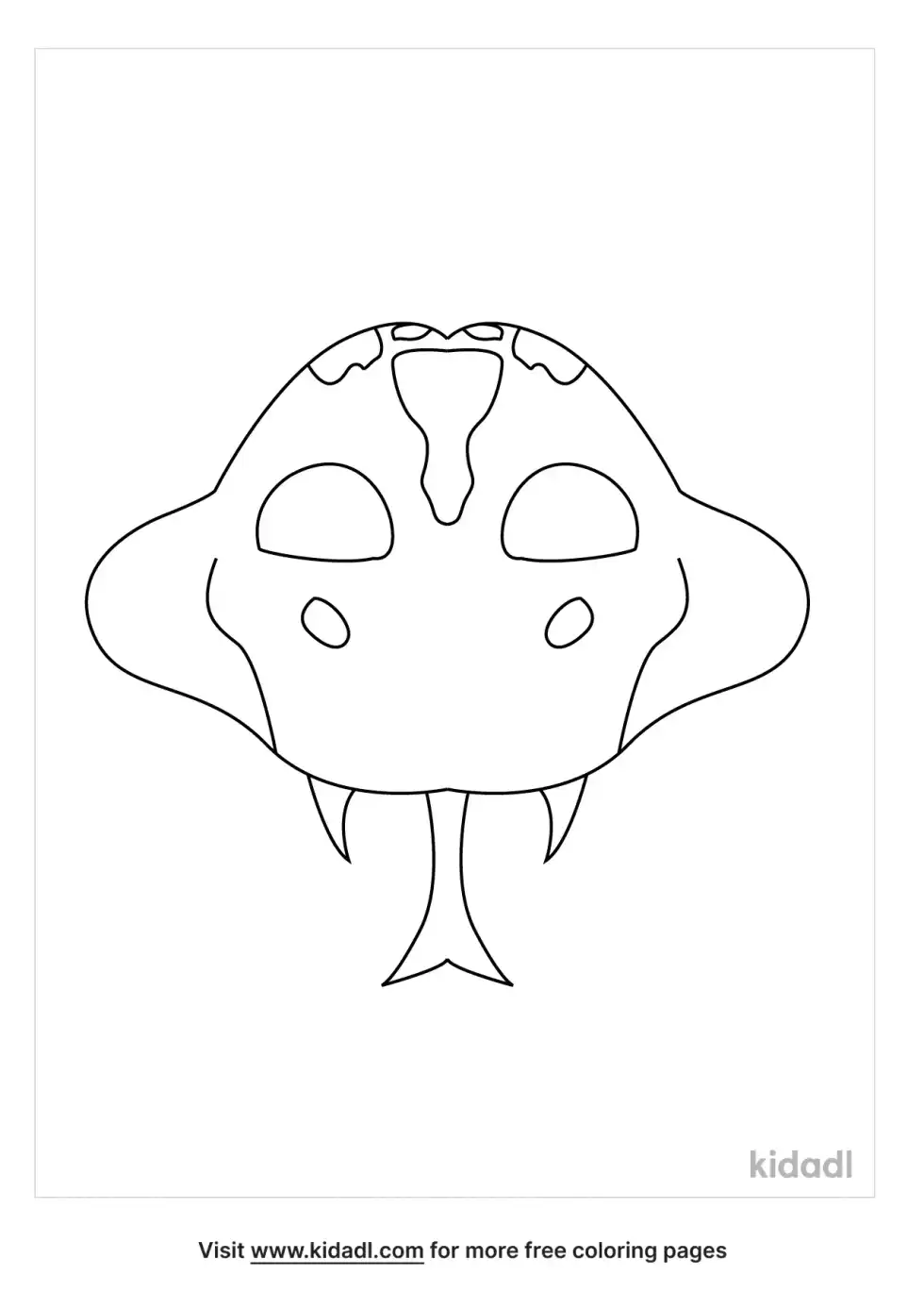 Snake Mask Template Coloring Page