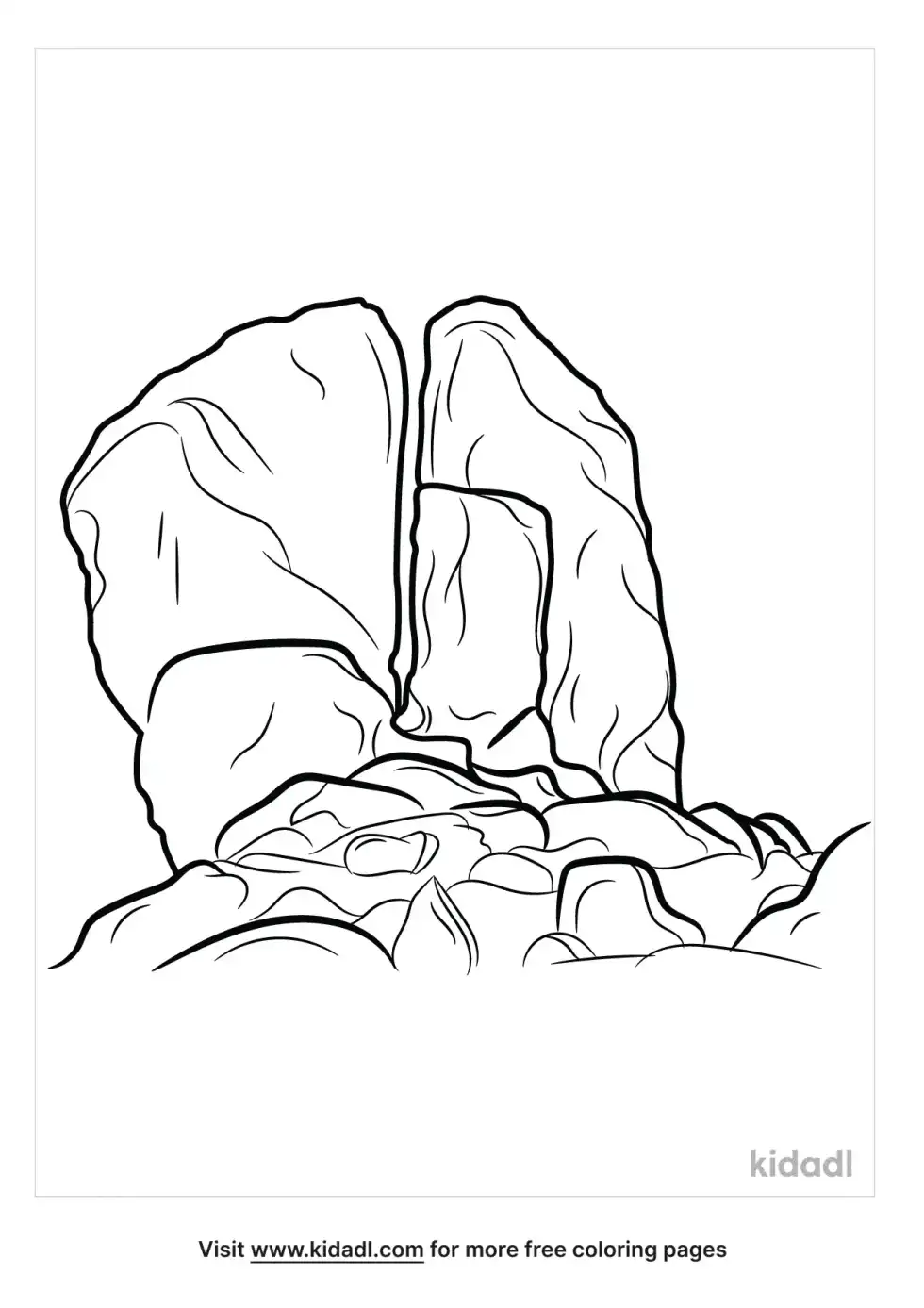 Rock Of Horeb Coloring Page