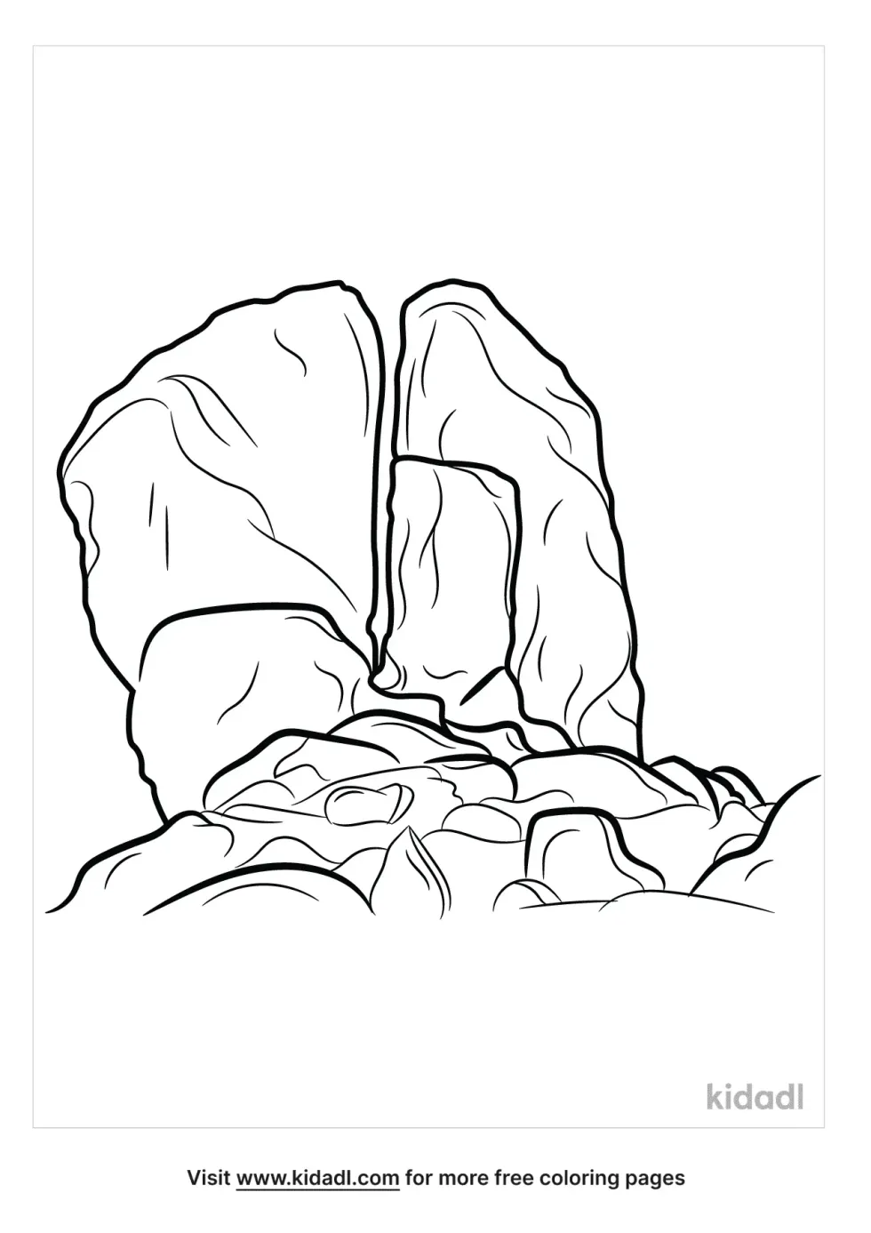 Rock Of Horeb Coloring Page