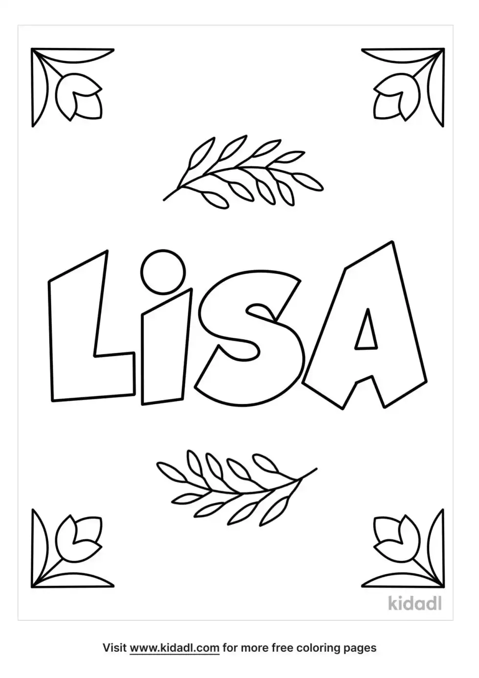 Name Lisa Coloring Page