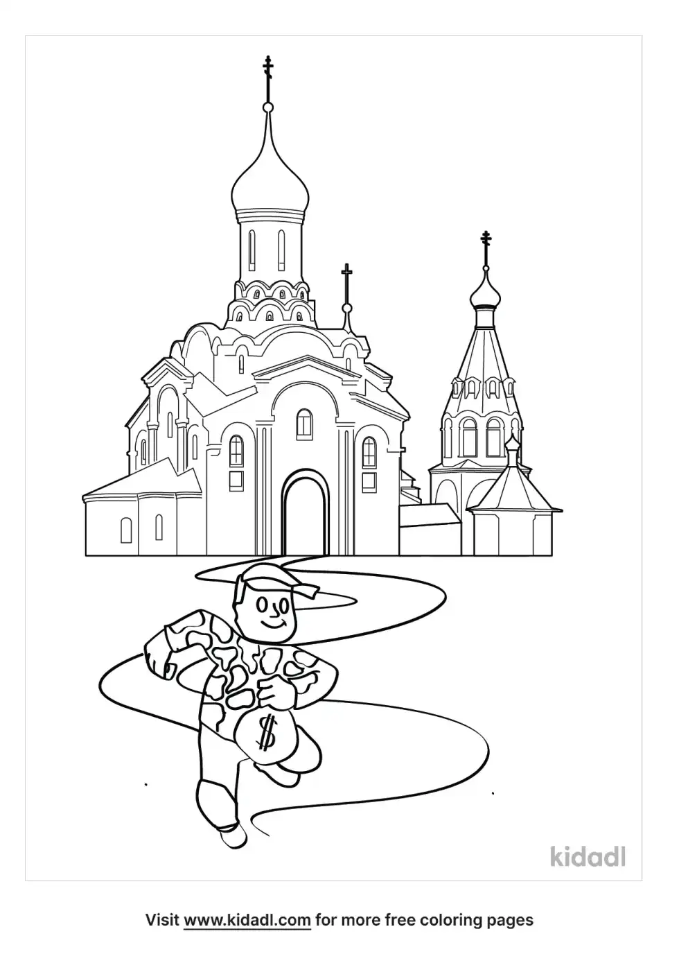 Robbers In Temple Coloring Page