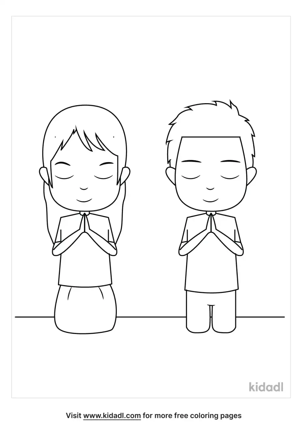 Lds Pray Coloring Page