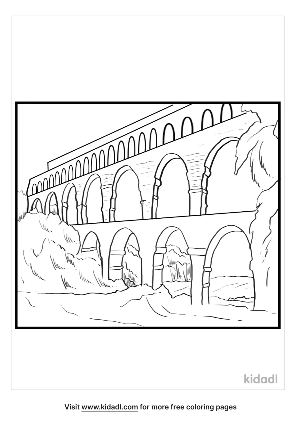 The Aqueducts Coloring Page