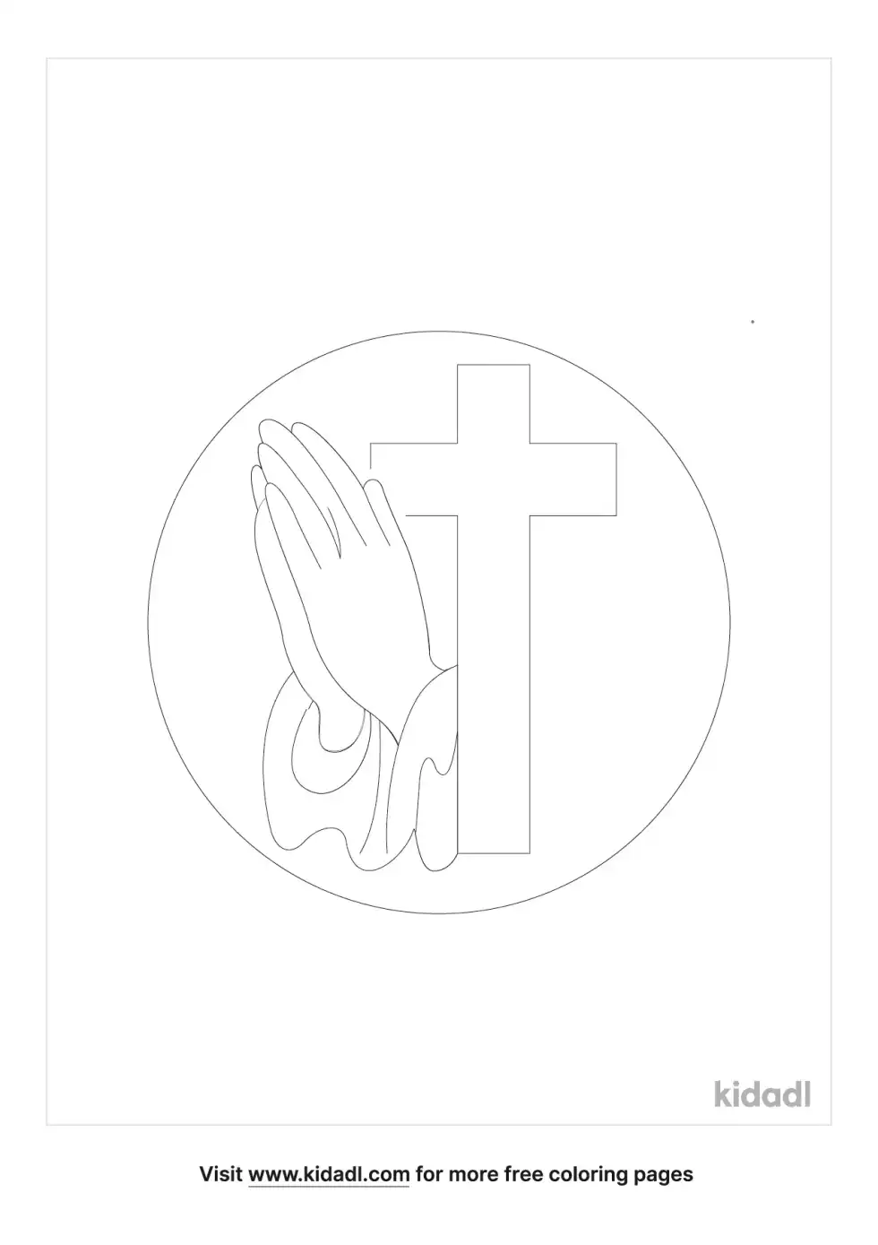 Cross In A Circle Coloring Page