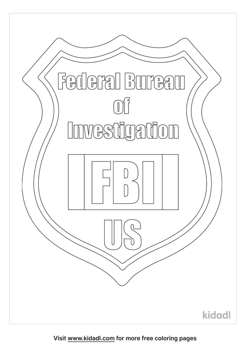 Fbi Badge Coloring Page