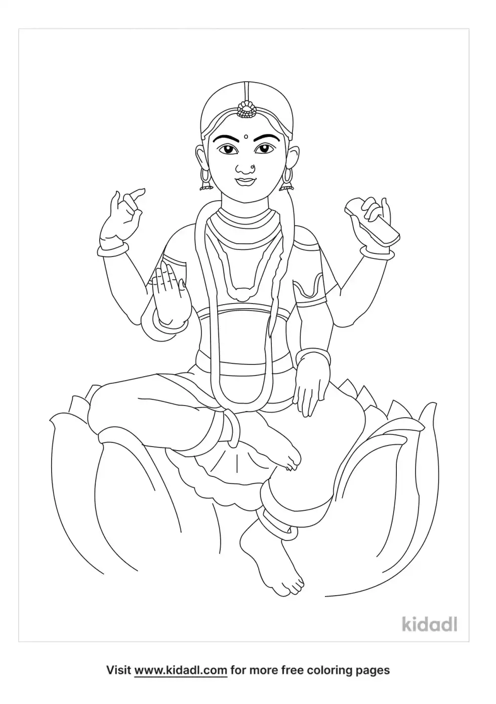 Tripura Sundari Coloring Page
