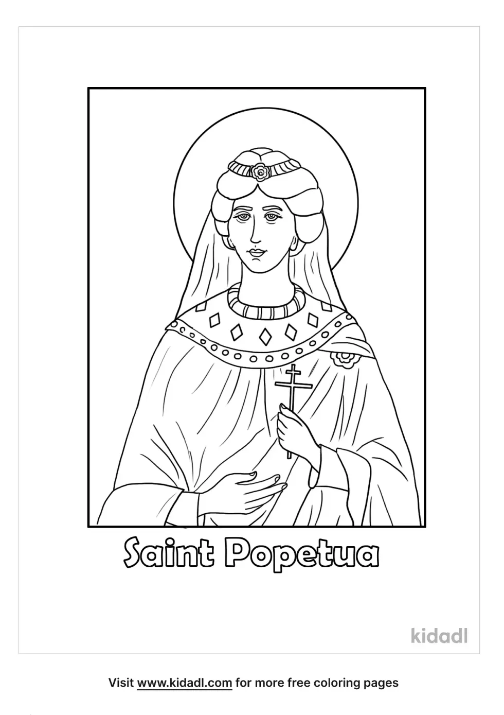 Saint Popetua Coloring Page