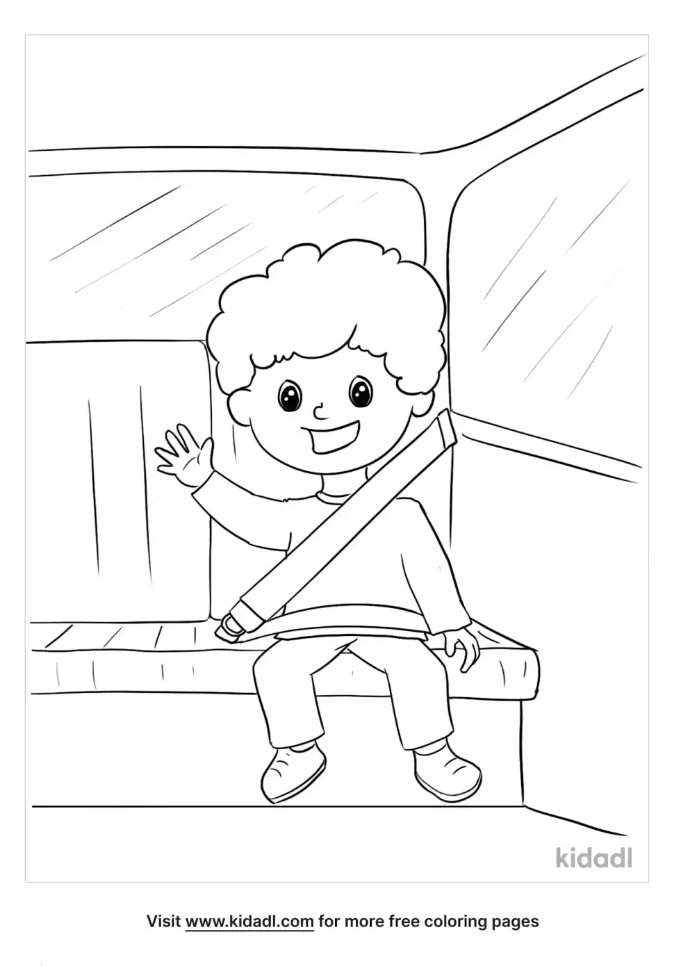 Seatbelt Coloring Page
