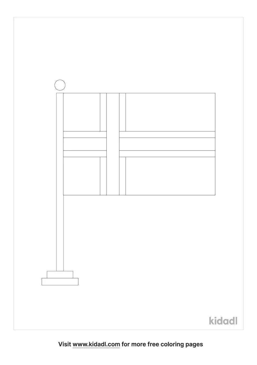 Faroe Islands Flag Coloring Page
