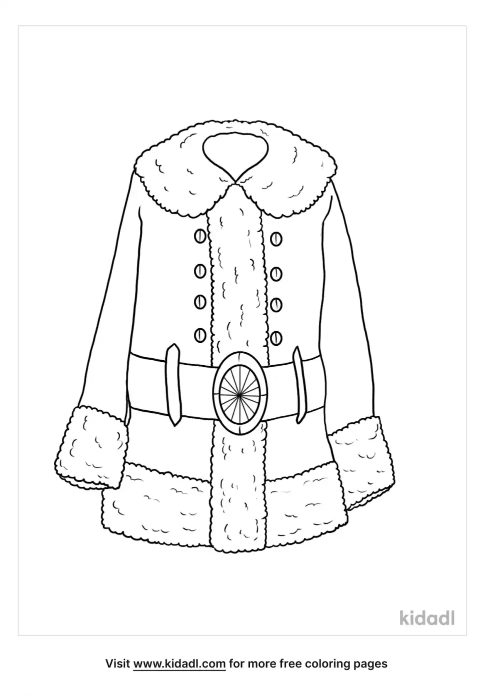 Santa Coat Coloring Page