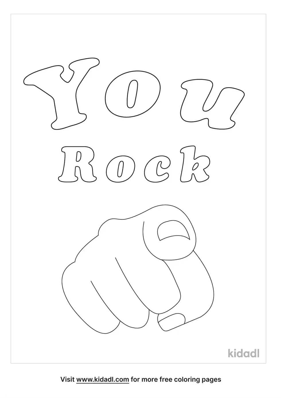 You Rock Coloring Page