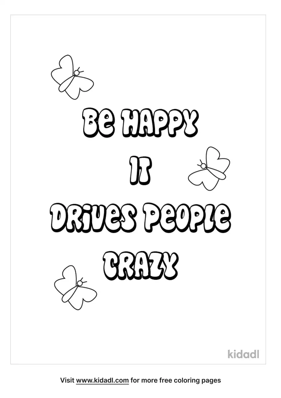 Be Happy It Drives Coloring Page