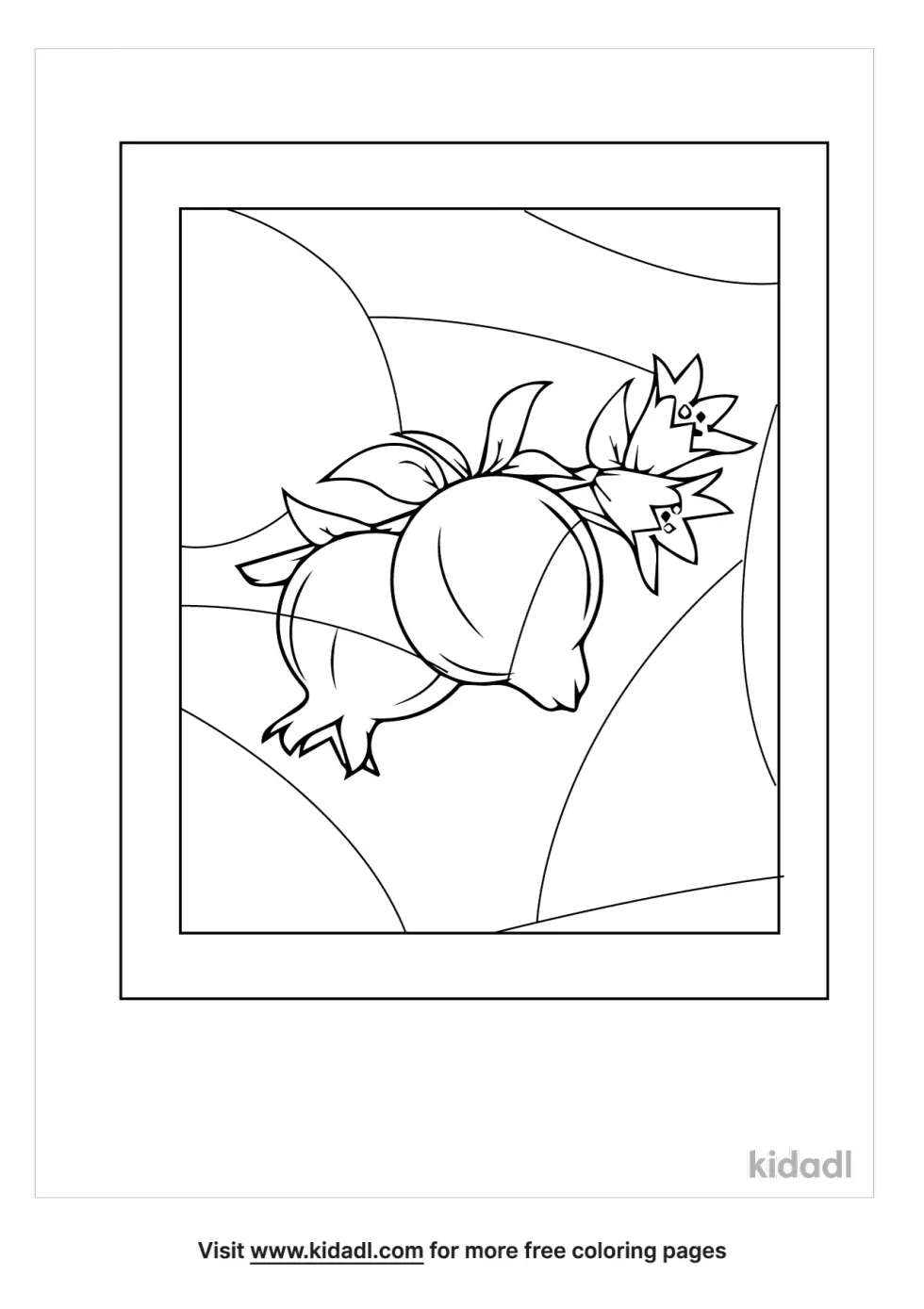 Pomegranates Stained Glass Coloring Page