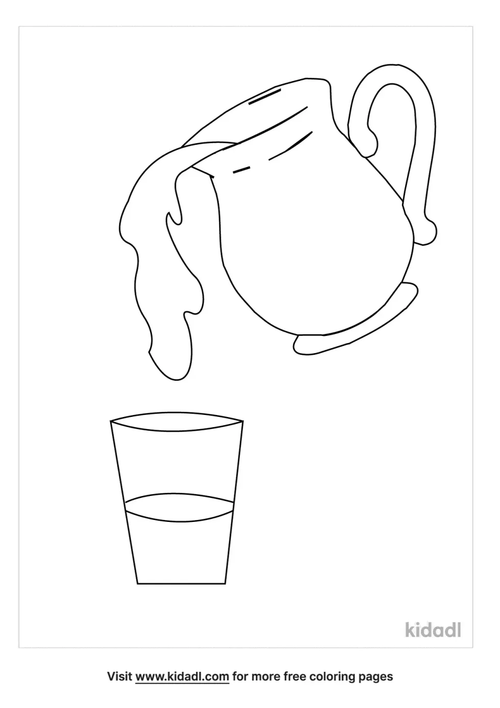 Pouring Liquid Coloring Page