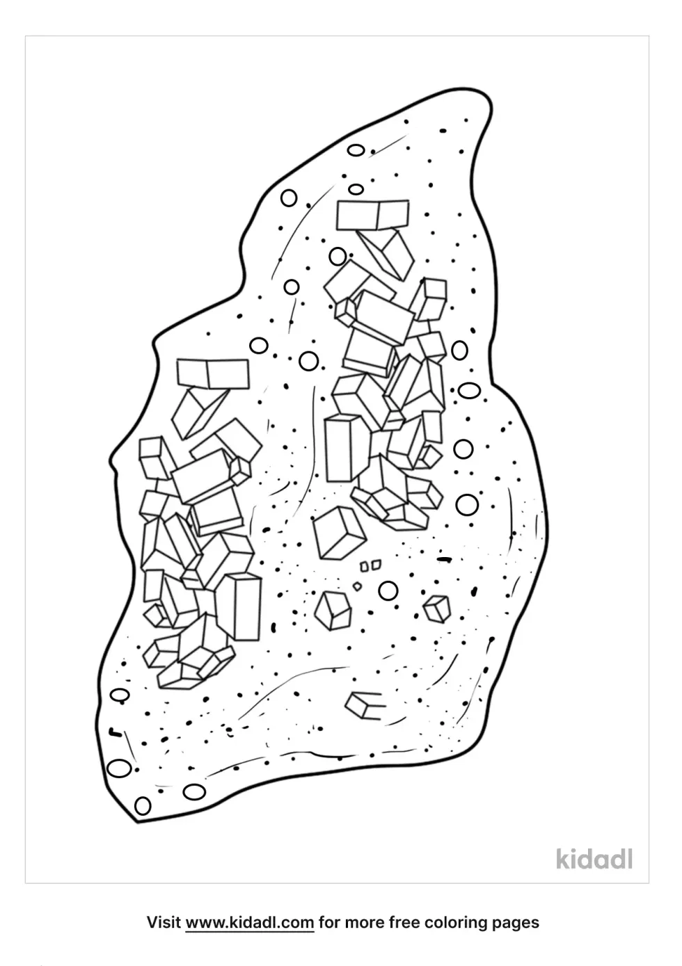 Rocks And Minerals Coloring Page
