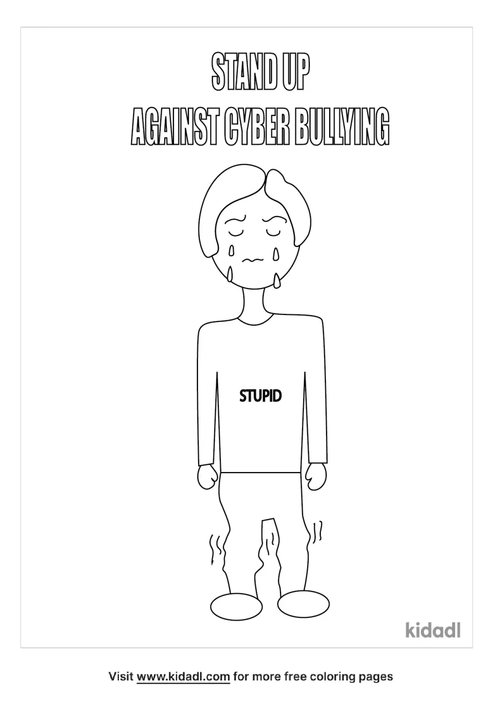 Cyberbullying Coloring Page