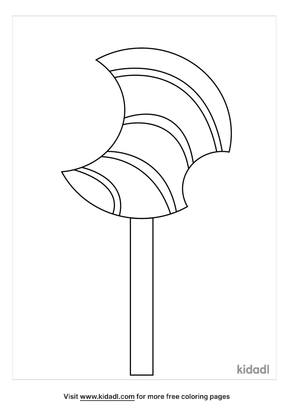 Bitten Lollipop Coloring Page