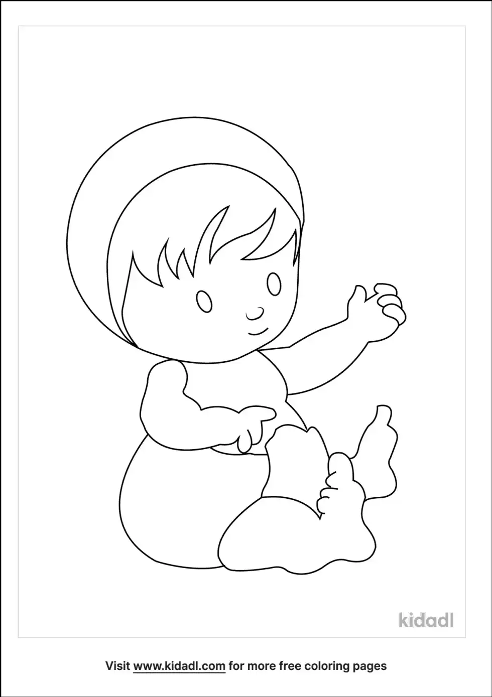 Cute Baby Doll Coloring Page