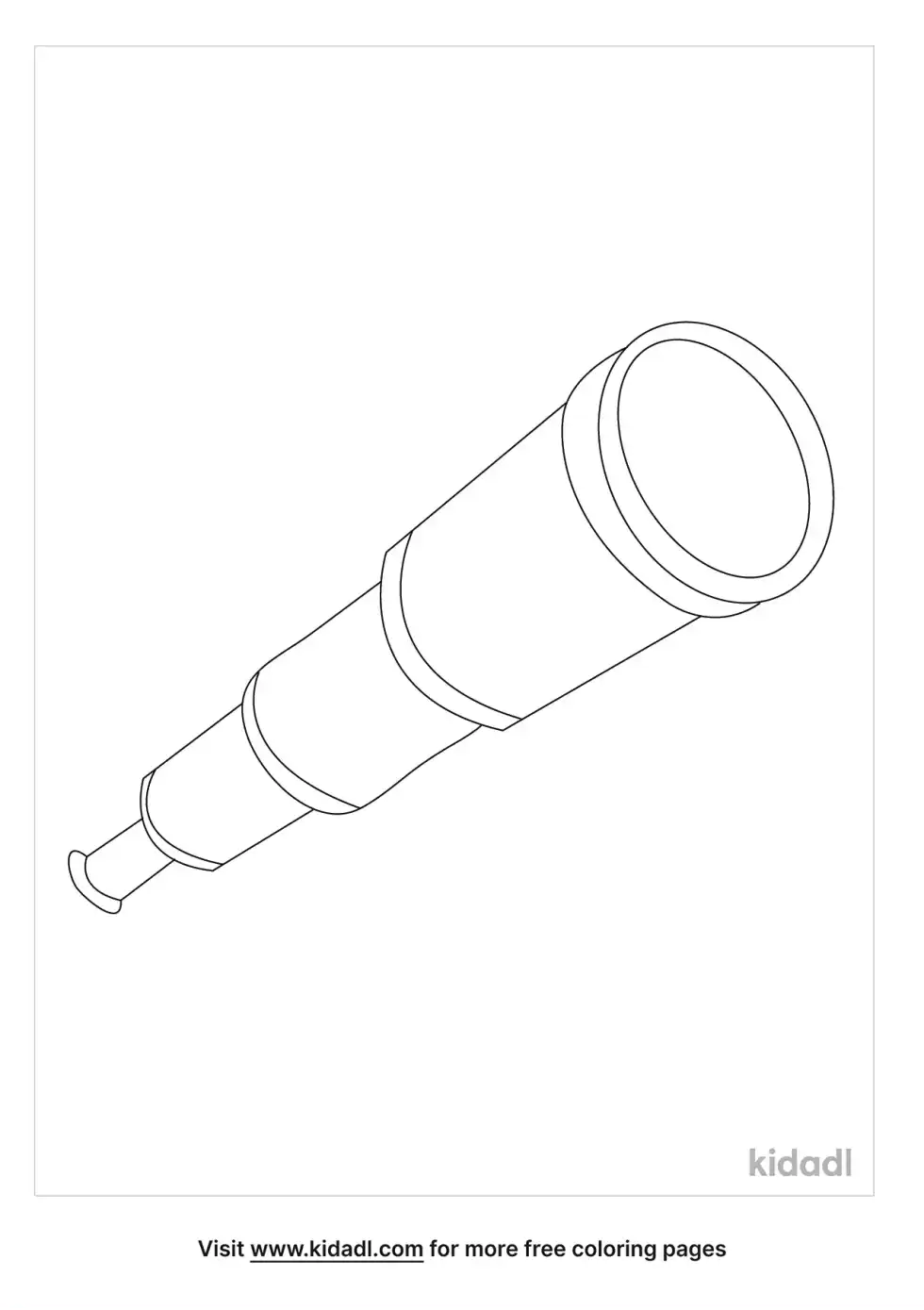 Pirate Spyglass Coloring Page