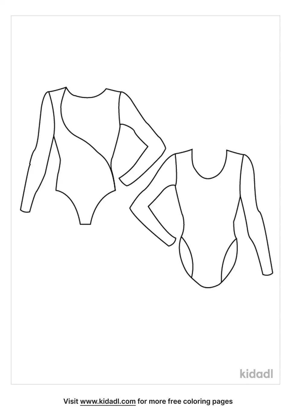 Gymnastics Leotards Coloring Page