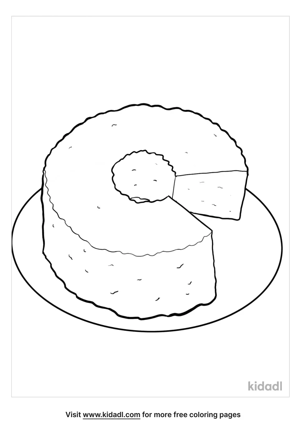 Chiffon Cake Coloring Page