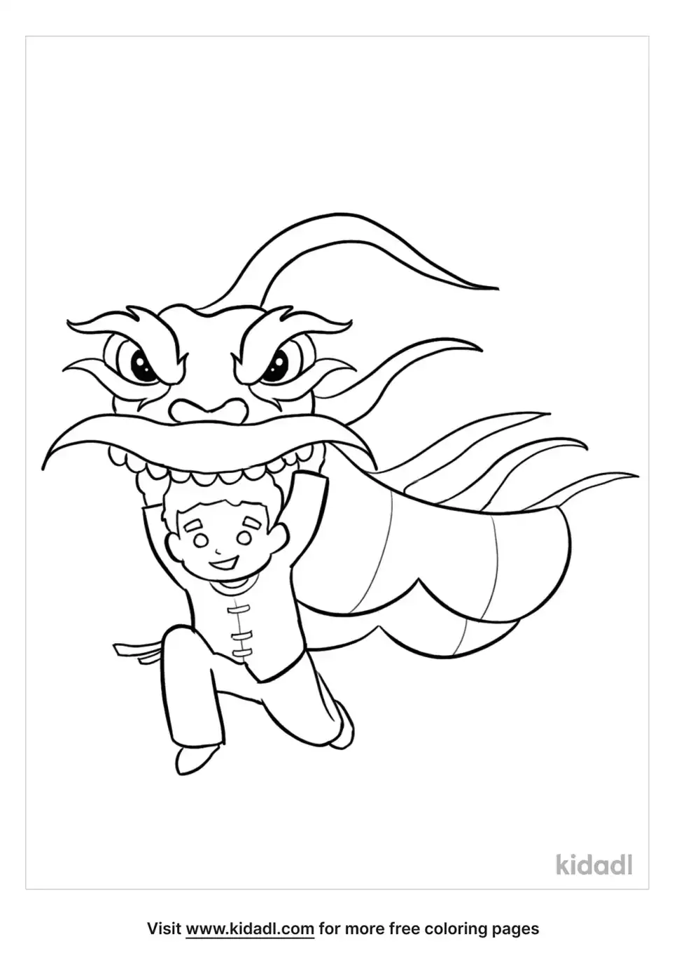 Chinese Dancer Coloring Page