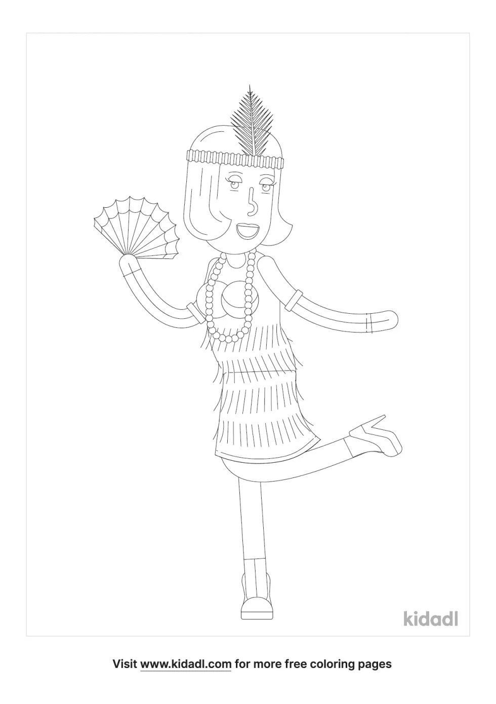 Flappers Coloring Page