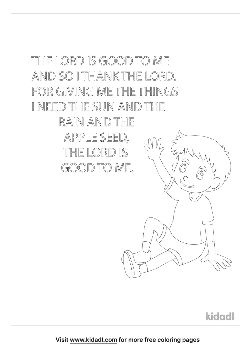 The Appleseed Prayer Coloring Page