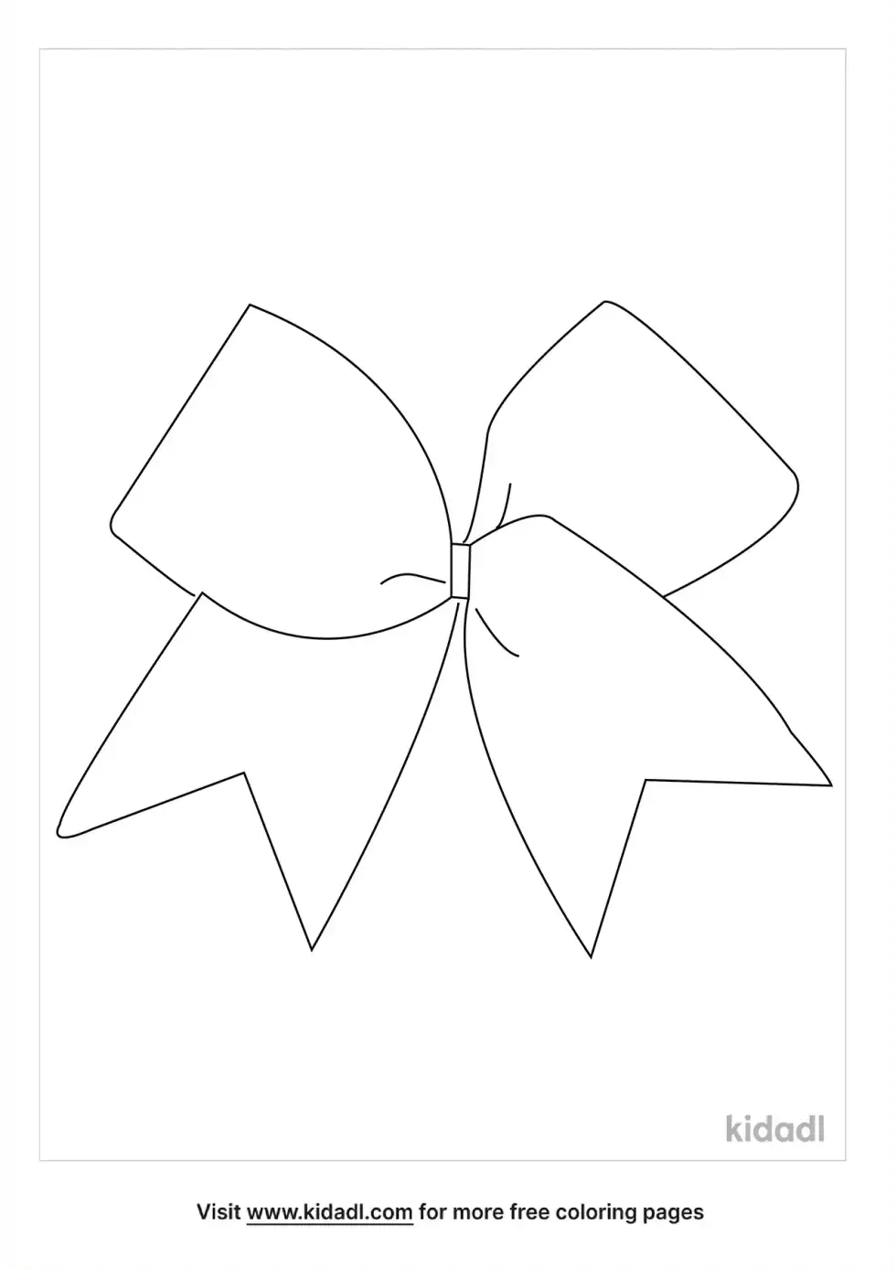 Cheerleading Bow Coloring Page