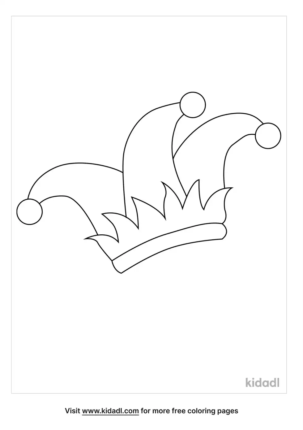 Clown Hat Coloring Page