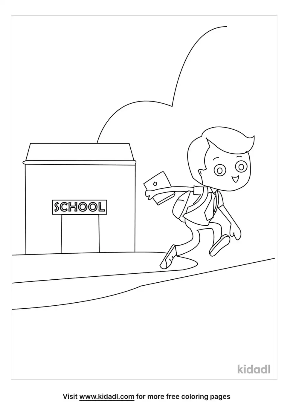 End Of School Coloring Page