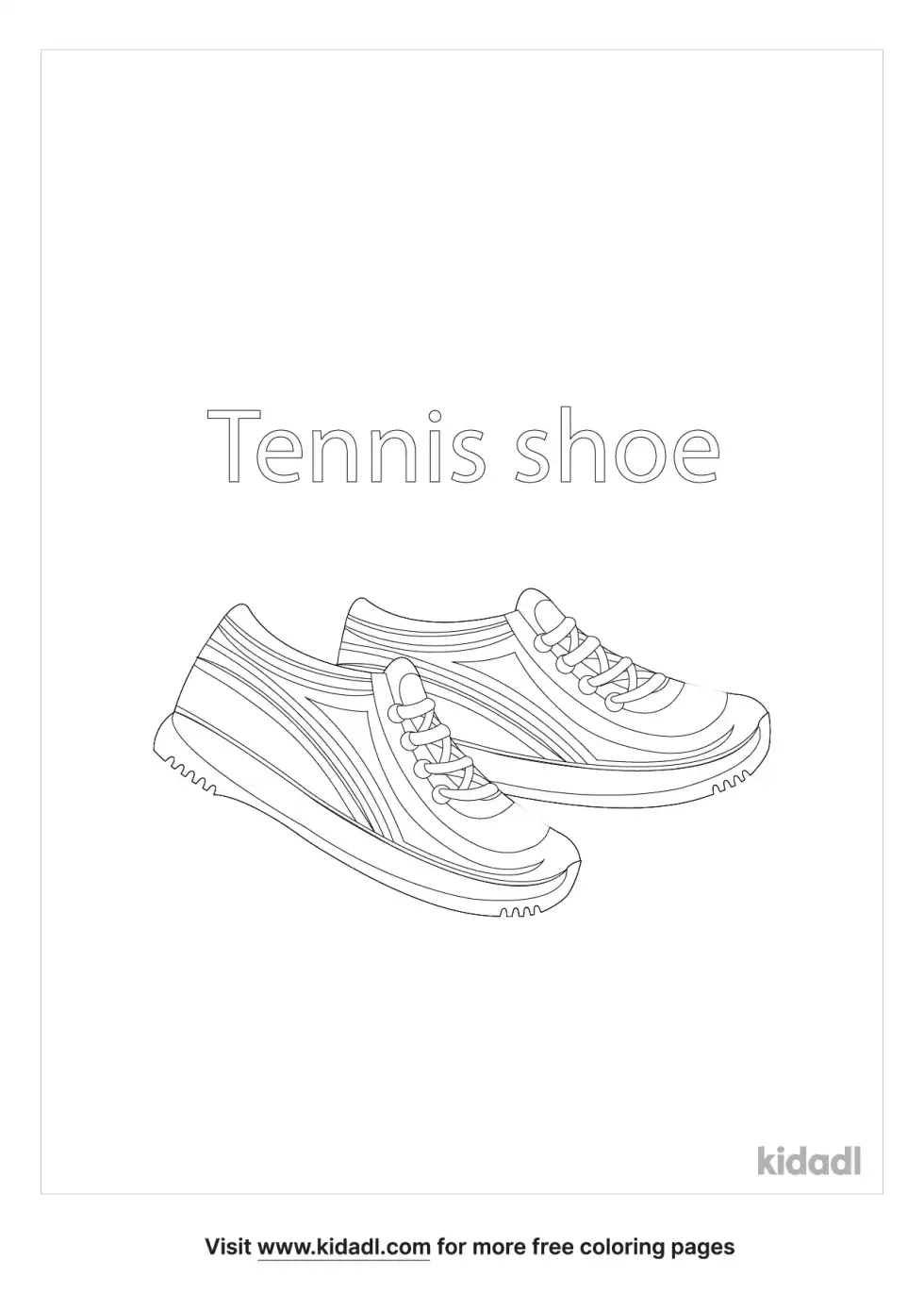 Tennis Shoe Coloring Page