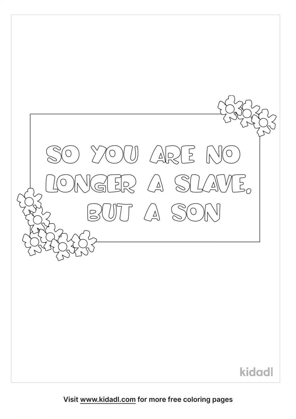 Galatians 4:7 Coloring Page