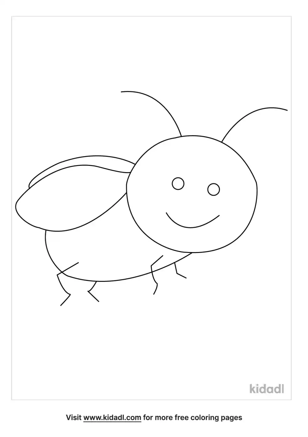 Cute Bug Coloring Page
