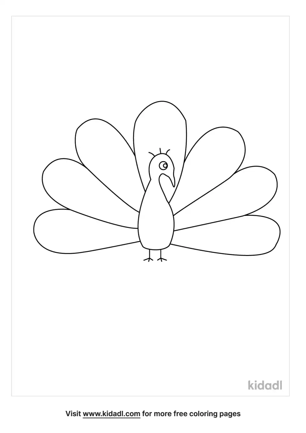 Rainbow Peacock Coloring Page