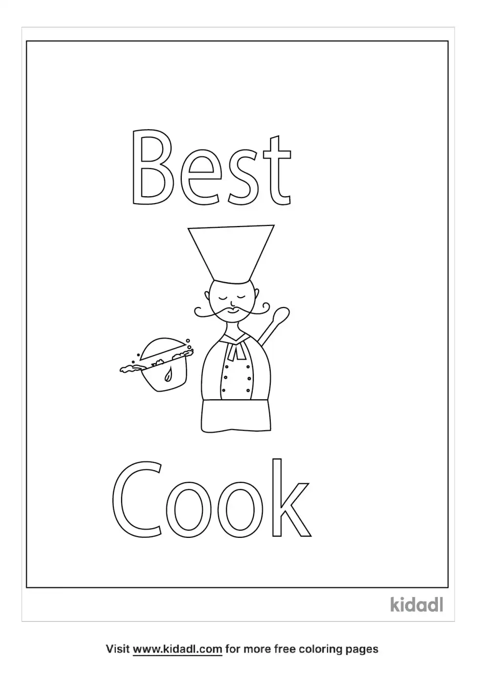 My First Cook Book Coloring Page